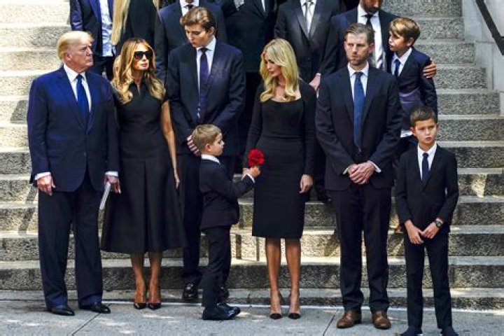 Barron Trump's Solemn Appearance At Ivana's Funeral - A Poignant Picture