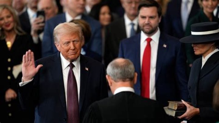Watch This: President Trump Adjusts Barron's Tie At Inauguration